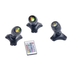 Oase Pontec Pondostar Led RGBW n. 3 faretti PER ILLUMINAZIONE SUBACQUEA A LED LAGHETTI  set 3Pz