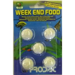 Prodac Weekend Food 5 COMPRESSE da 21 GR mangime Vacanze FINE Settimana  pesci acqua dolce