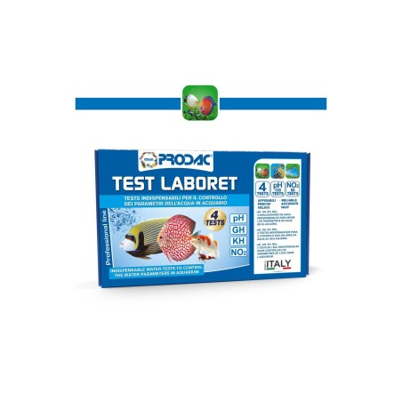 Prodac Test Laboret - Test 4 in 1 per il Controllo di PH - GH - KH -NO2 in Acqua Dolce e Marina