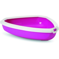 Savic Ricon  lettiera per gatti angolare 58.5 cmx46 cmx13,5 cm fucsia