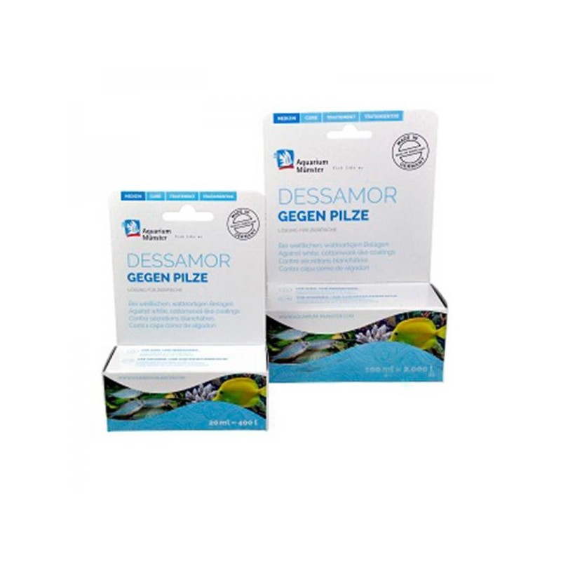 Aquarium Munster Dessamor Contro infezioni da Funghi Saprolegnia Achlya Farmaco 20 ml