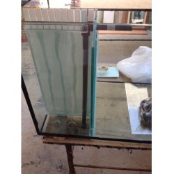 Vasca Acquario Artigianale Professionale  IN TOTAL VETRO EXTRA CHIARO -  110X70X60H - 462LT (con supporto)