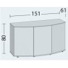 Juwel Supporto Vision 450 sbx Bianco - cm121x51x73H