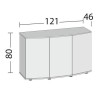 Juwel Supporto Vision 260 sbx Nero - cm121x46x80H