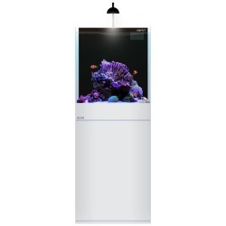AQPet Kit Acquario Kubic 50 bianco laccato con supporto vetro extrachiaro accessoriato di tutta la tecnica
