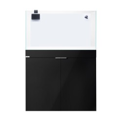 AQPet Kit Acquario Kubic 90 nero laccato con supporto vetro extrachiaro accessoriato di tutta la tecnica