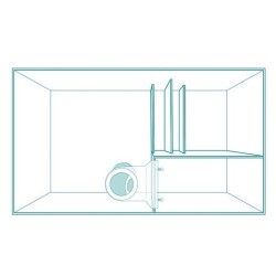 AQPet Kit Acquario Kubic 90 nero laccato con supporto vetro extrachiaro accessoriato di tutta la tecnica