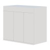 AQPet Kit Acquario Kubic 120 bianco laccato lucido ccon supporto vetro extrachiaro accessoriato di tutta la tecnica