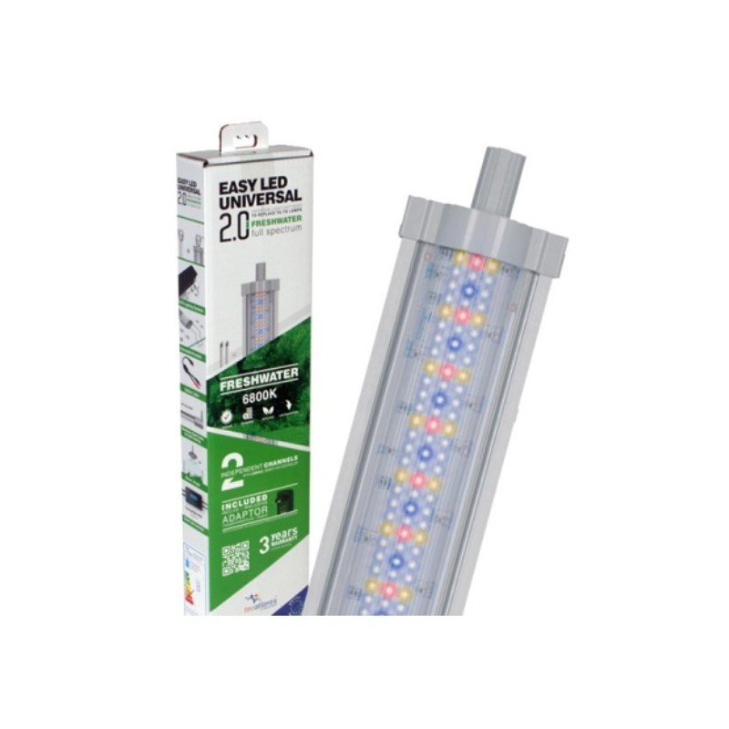 Aquatlantis easy led Universal 2.0 Freshwater Plafoniera LED Attacchi T5 e T8 1047 mm - 68000k - 52W