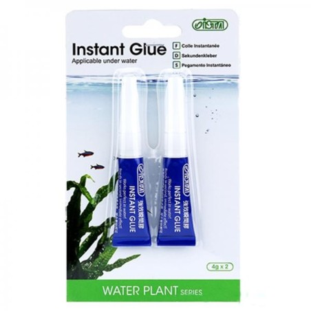 ISTA Instant Glue Colla Per Piante E Muschi,Ottimo Per Acquario Marino 2pz x 4gr