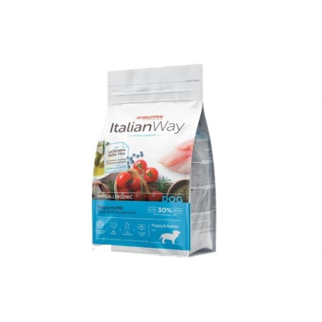 Italian way Dog Hypoallergenic Puppy/Junior Mini - Trota E Mirtilli 800 gr