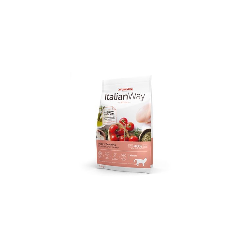 Italian way Kitten con pollo e tacchino 1,5 kg