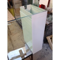 Vasca Acquario Artigianale Professionale  IN TOTAL VETRO EXTRA CHIARO -  130X50X55H - 357LT (CON SUPPORTO MOBILE)