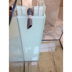 Vasca Acquario Artigianale Professionale  IN TOTAL VETRO EXTRA CHIARO -  130X50X55H - 357LT (CON SUPPORTO MOBILE)
