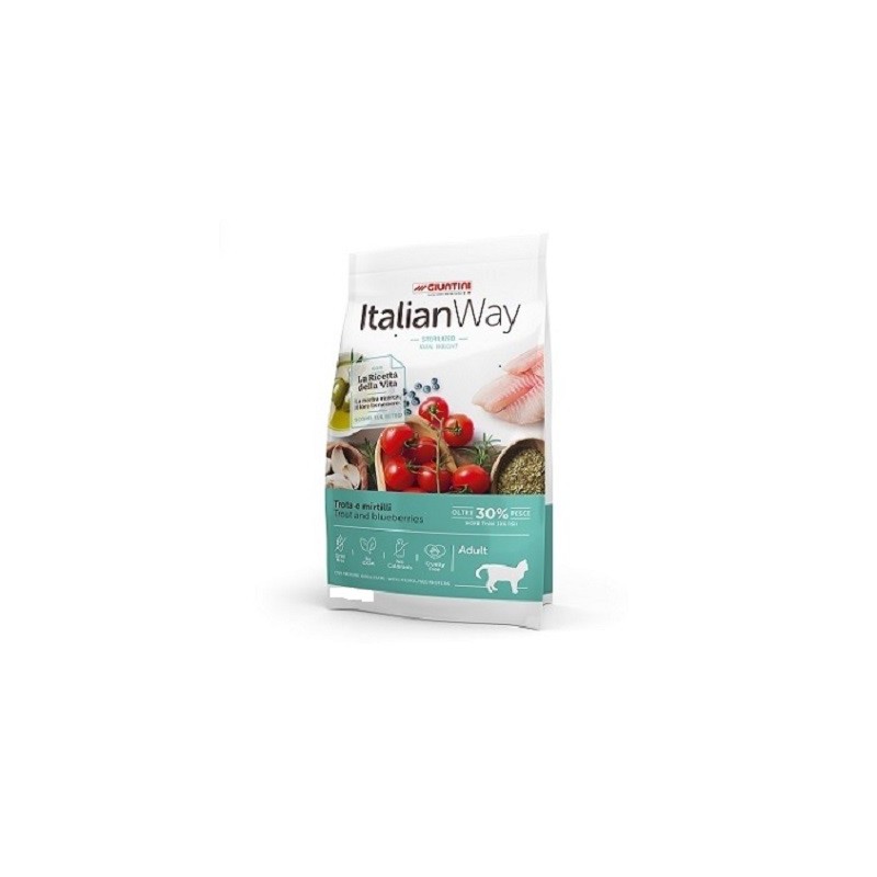 ITALIAN WAY CAT ADULT STERILIZED IDEAL WEIGHT TROTA E MIRTILLI 1,5Kg