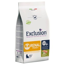 Exclusion gatto renal phase 2 maiale e piselli e riso 300 gr