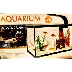 Prodac acquario 40x20x25h 20 litri bianco con luce led