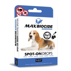 NBP Biocide spot on gocce cani antiparassitari 1ml x 5 pipette alla margosa