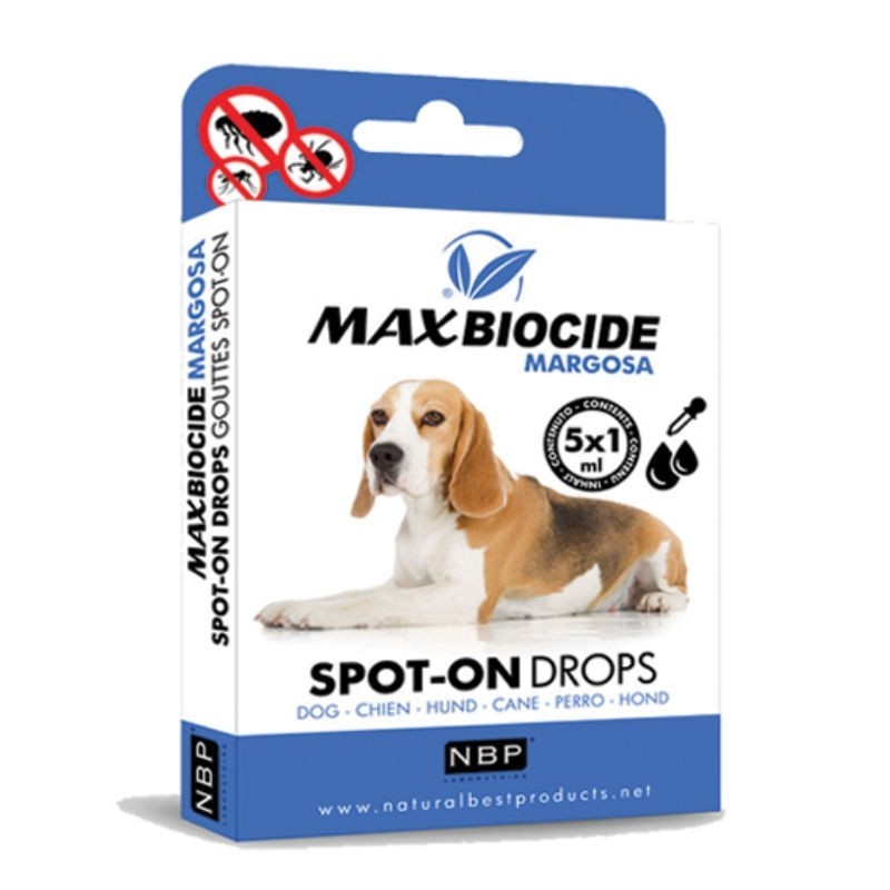 NBP Biocide spot on gocce cani antiparassitari 1ml x 5 pipette alla margosa