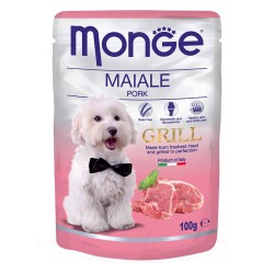 Monge Natural Grill bocconcini umido in bustina con maiale gr.100