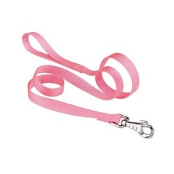 Giumar Guinzaglio naylon felpato larg.0,20 cm x lung.1.2 mt rosa