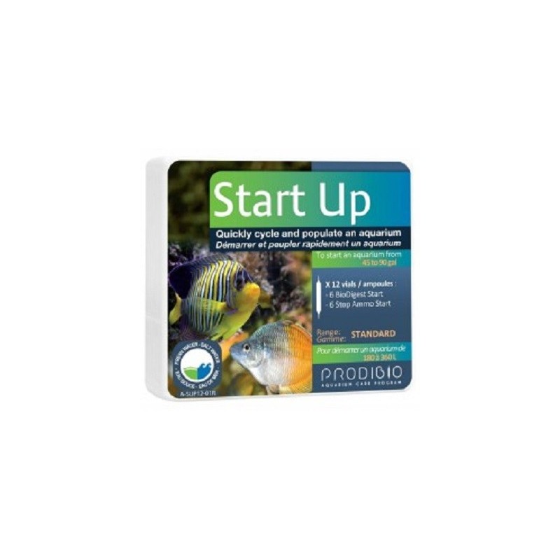 Prodibio Start up 6 fiale - batteri anti ammoniaca per acquario dolce e marino