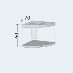 Juwel Acquario Trigon 350 Nero (Solo Acquario - Nuovo Modello Illuminazione Led)